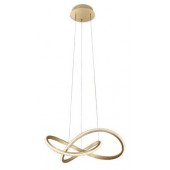 Cossata Infinity LED Pendant-Crystal Acrylic Brushed Gold